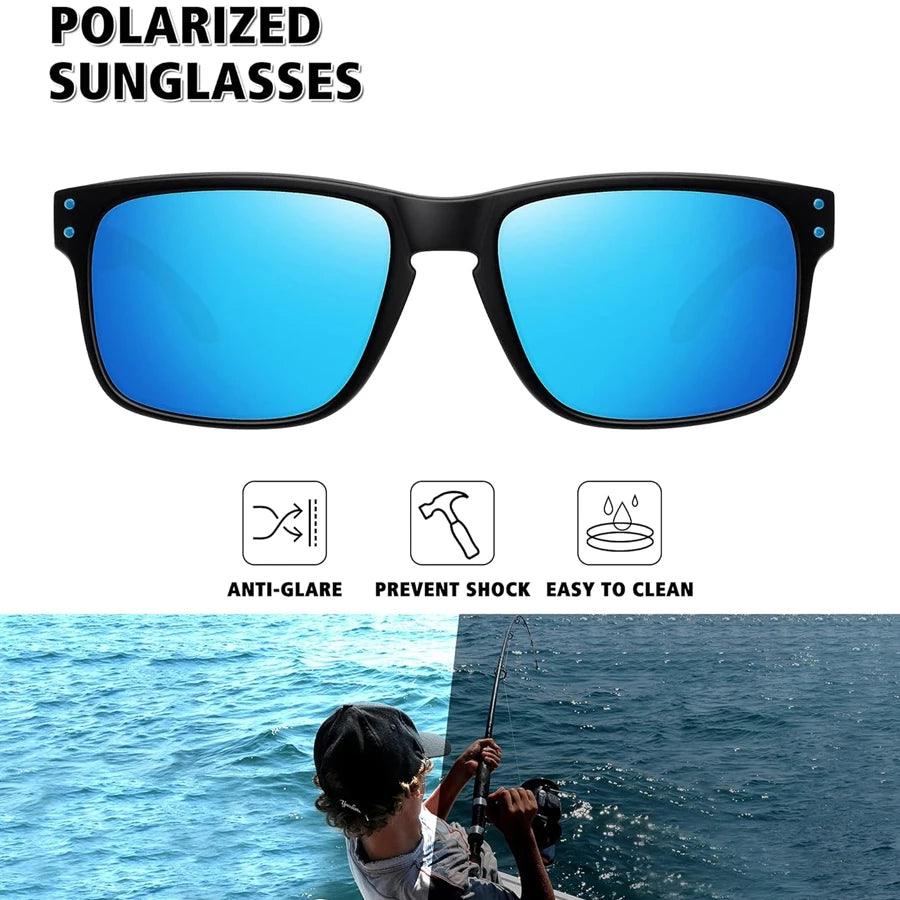 Fashion Polarized Square Sunglasses for Men and Women High Qualiy Finish Sun Glasses UV Protection Glasses - Whole Home Warehouse 