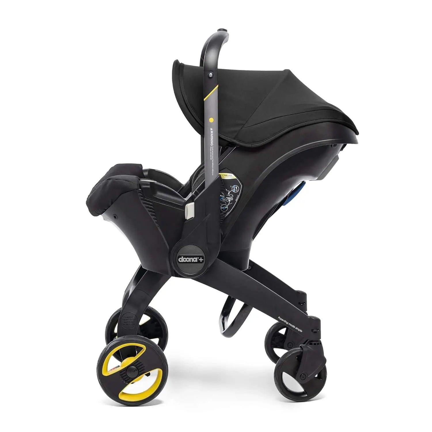 Doona Car Seat & Stroller, Nitro Black - All-in-One Travel System - Whole Home Warehouse 