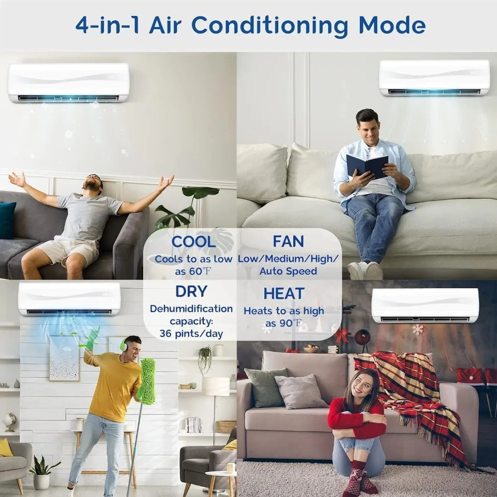 ini AC Split-System, 20 SEER2 Ductless Air Conditioner w/Pre-Charged Condens