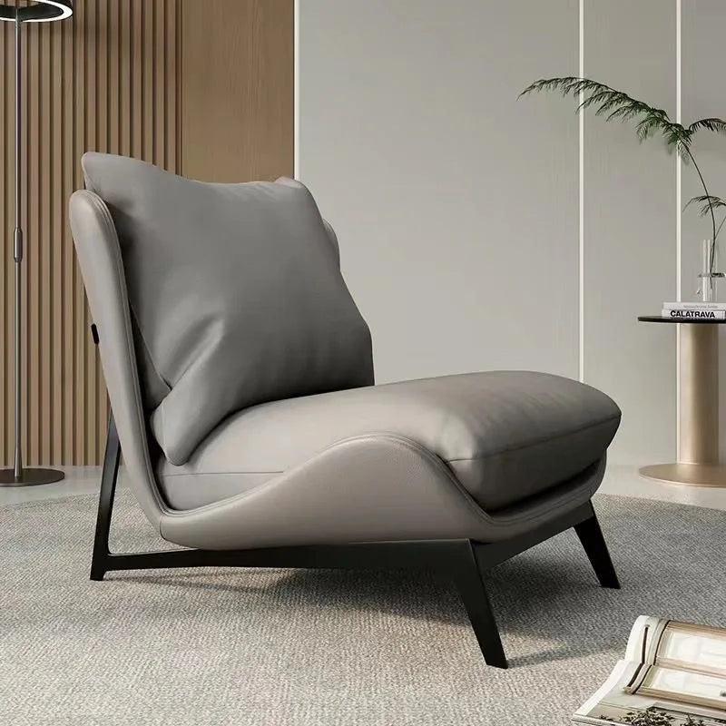 Simple single senior sofa chair balcony leisure chair recliner can sit in the bedroom living room lazy sofa chair. - Whole Home Warehouse 