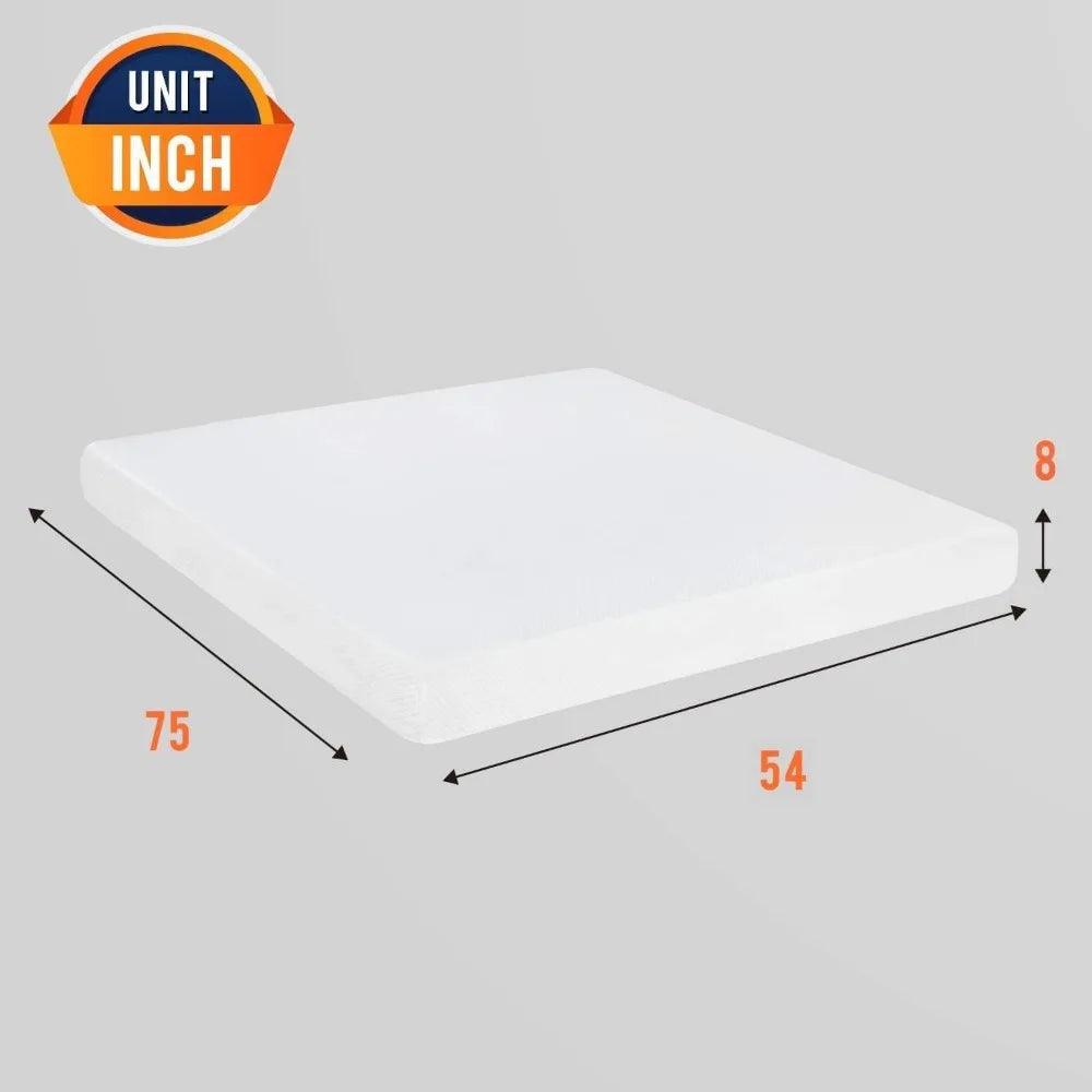 CoolRest 8” Gel Memory Foam Mattress - Medium Firm Comfort with Advanced Pressure Relief - Whole Home Warehouse 