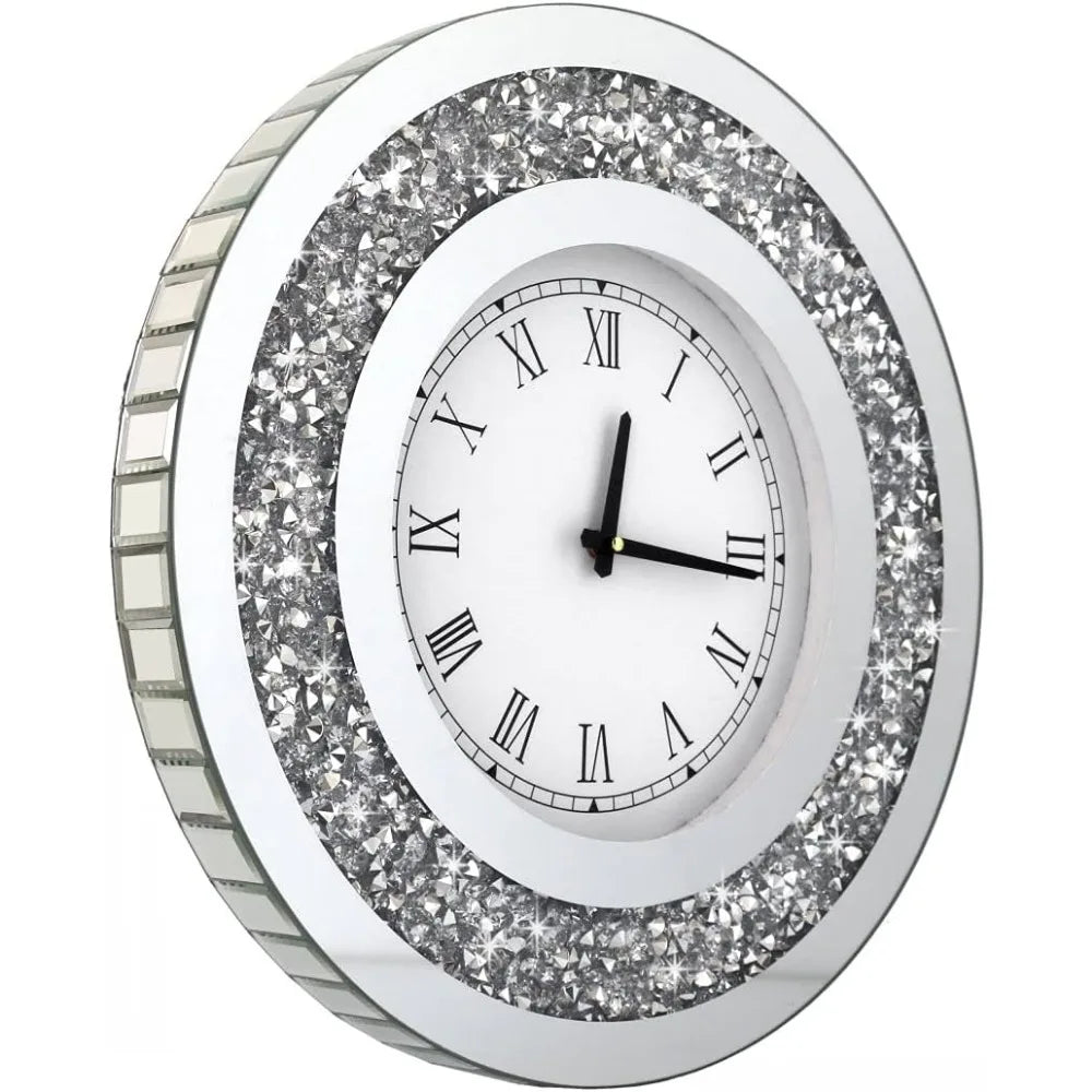 Sparkling Diamond Mirror - Large Wall Clock