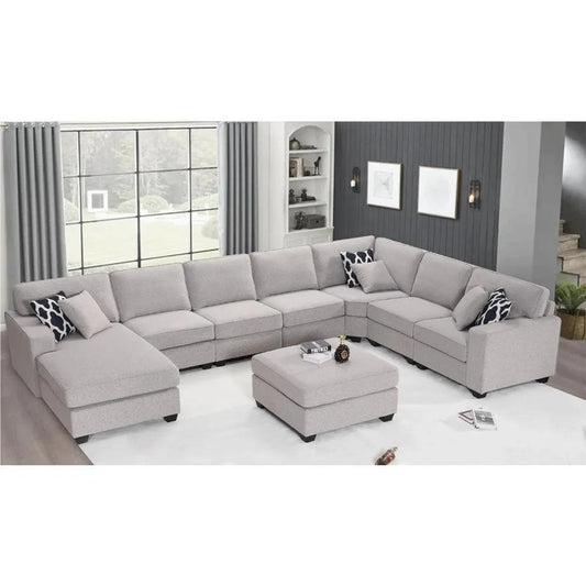 FlexiMod Grey Living Room Sectional - Whole Home Warehouse 