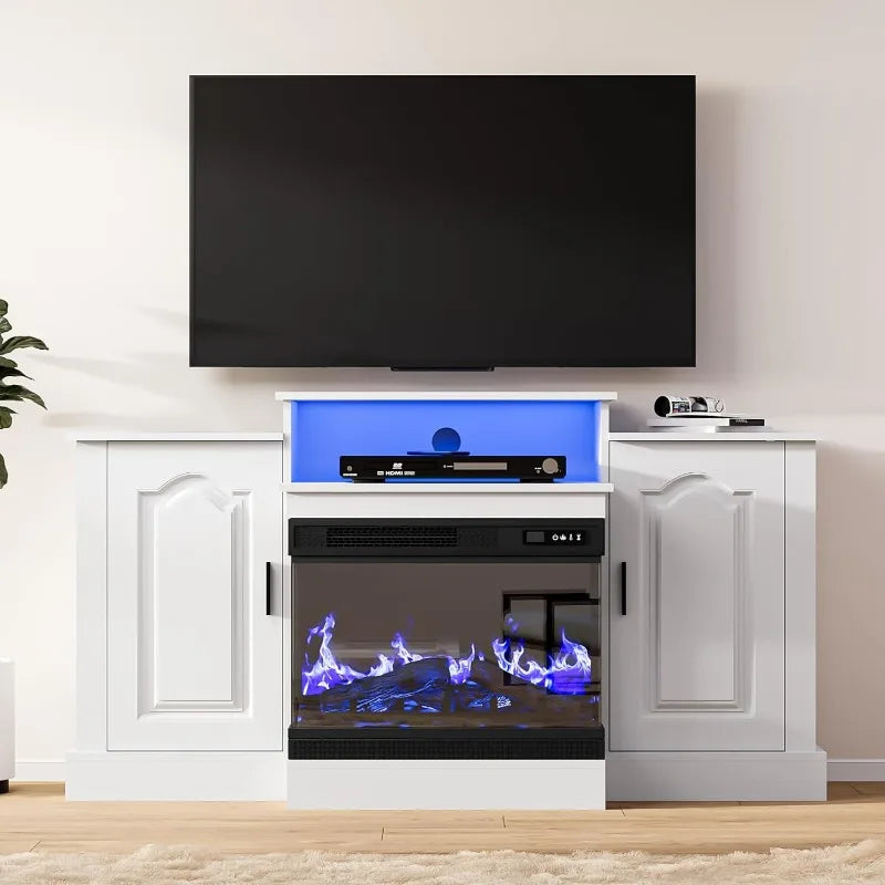 Elegance Flame 65” Panoramic LED Fireplace Console