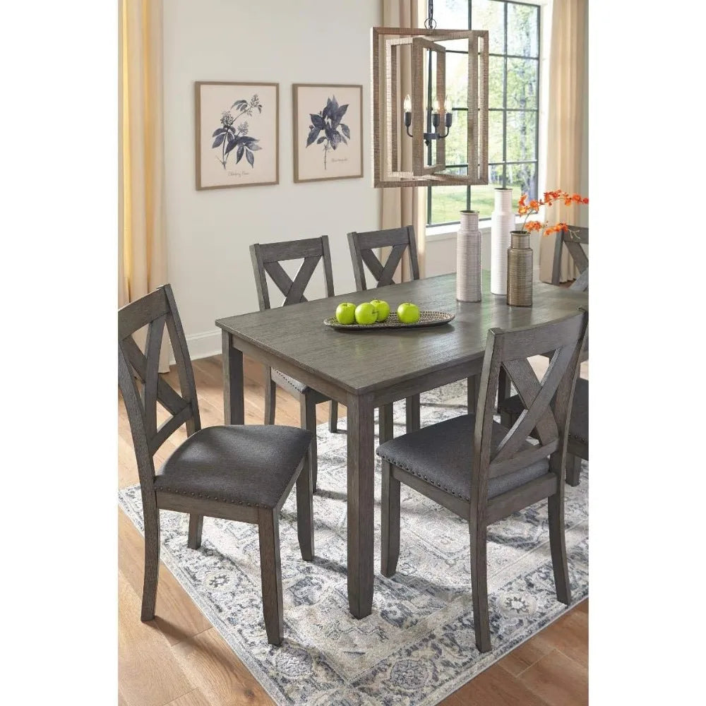 7 Piece Rustic Dining Room Sets, Include Table and 6 Chairs - Whole Home Warehouse 